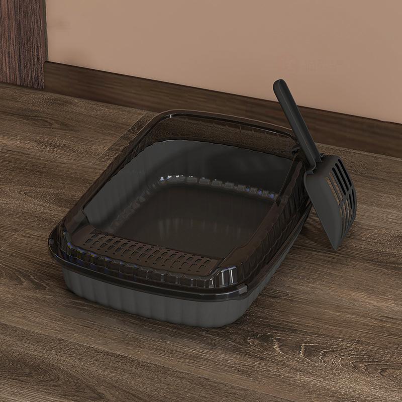 Cat Litter Box Semi-closed Open Splash-proof Cat Excrement Basin Cat Toilet Large Thickened Cat Kitten Potty