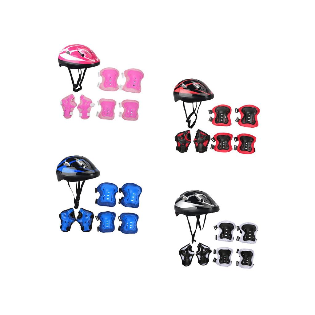 7 ks/Sada Dětská cyklistická helma Helma pro teenagery na skateboard na skateboard inline bruslení kolečkové bruslení multi sport longboard