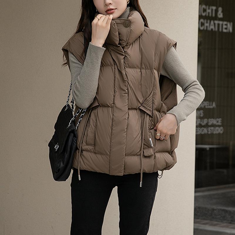 Down vest women's high-end women's short vest jacket 90 down duck down vest vest vest jacket