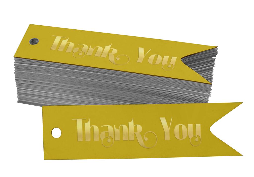 Inkdotpot Gold Foil Paper Hang Tags Thank You Bridal Shower Favor Tags 100