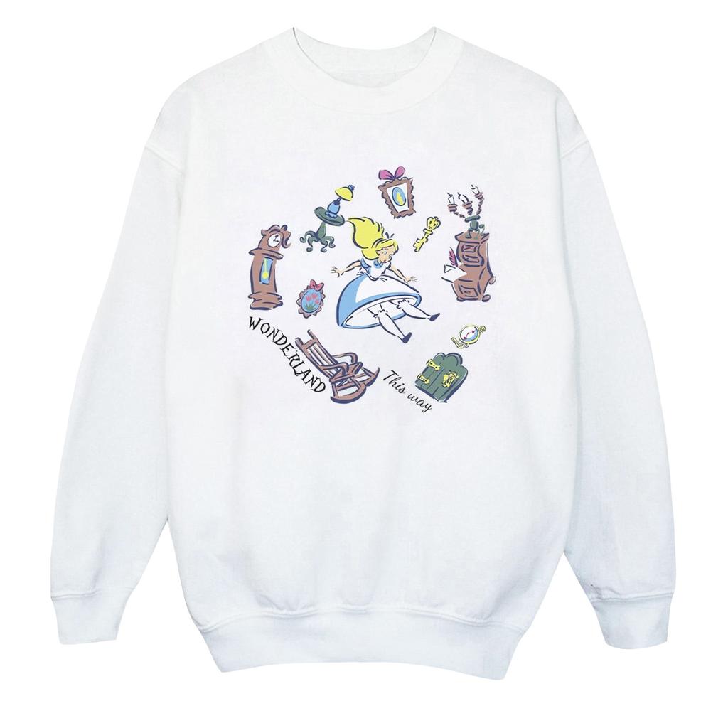 Disney Boys Alice In Wonderland Falling Sweatshirt