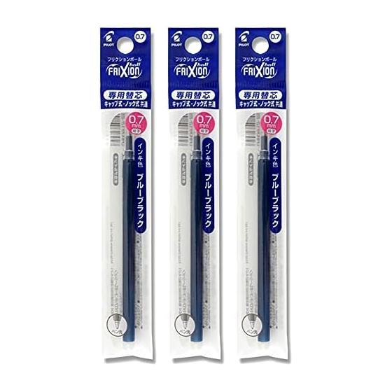 Pilot friction ball refill 0.7mm blue black LFBKRF12FBB 1 piece x 3 pack set