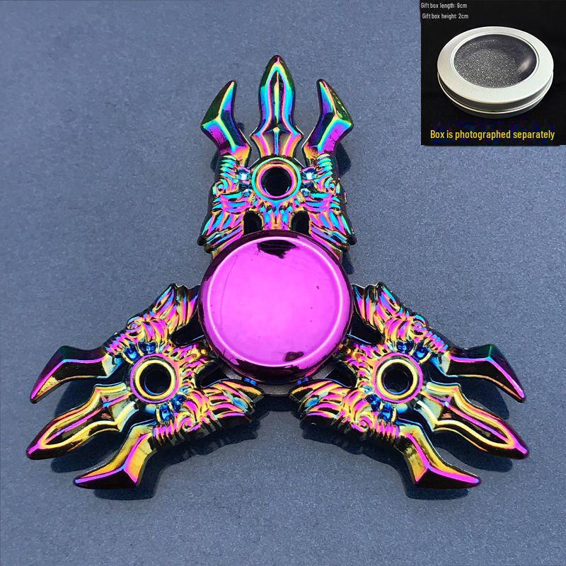 Leuchtendes, buntes Fingergyroskop aus Metall – cooles Dekompressionsspielzeug als Geschenk für Jungen und Schüler