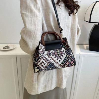 1pcs Ethnic Pattern Tote Bag Outdoor Travel Casual Fashion Shoulder Crossbody Bag Daily Commuter Handbag
