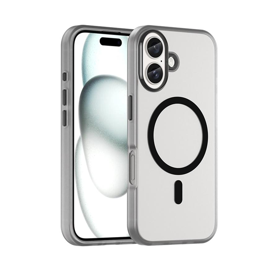 

Матовый чехол с магнитной беспроводной зарядкой для iPhone 16 Pro Max 15 14 13 12 11 Samsung S24 Ultra S24FE для Magsafe, противоударный бампер iPhone 11 чёрный