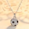2022 World Cup Rhinestone Football Pendant Necklace