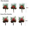 Christmas Ornament Xmas tree Decor Holly Branch Christmas Pine Cone Artificial Pine Needles Artificial Pine Artificial Flower