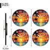 Sunset Wall Clock Non-Ticking Silent Clocks Battery Operated Analog Decor Clock for Home-Beautiful Sunset Over The Ocean with Palm Trees and Birds