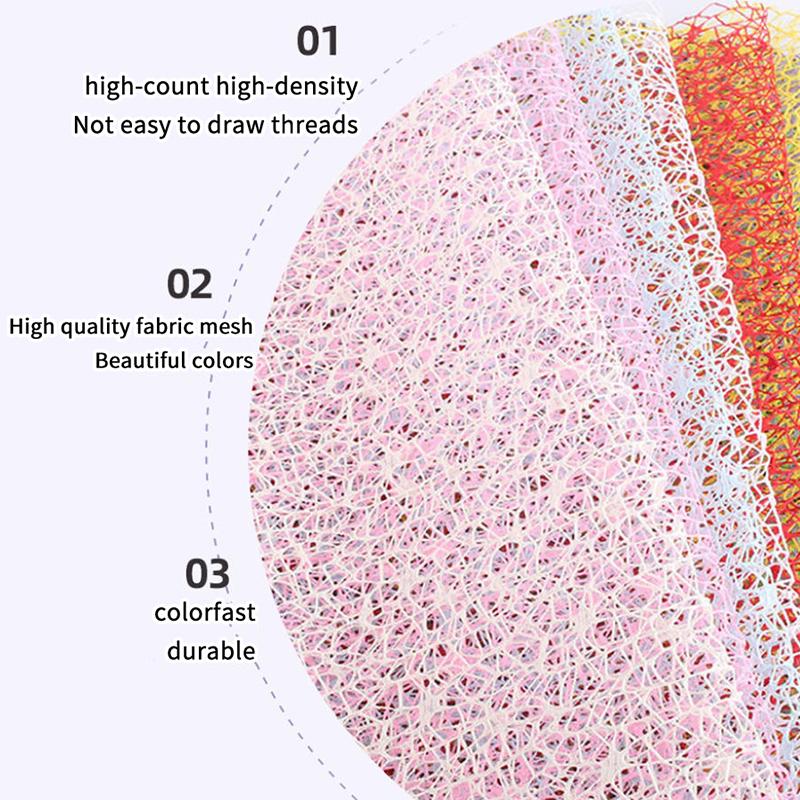 50Cm*4.5M/Roll Flower Wrapping Mesh Paper Iregular Hollow Net Wrapper Floral Bouquet Paper Fresh Flower Florist Packaging Sheet
