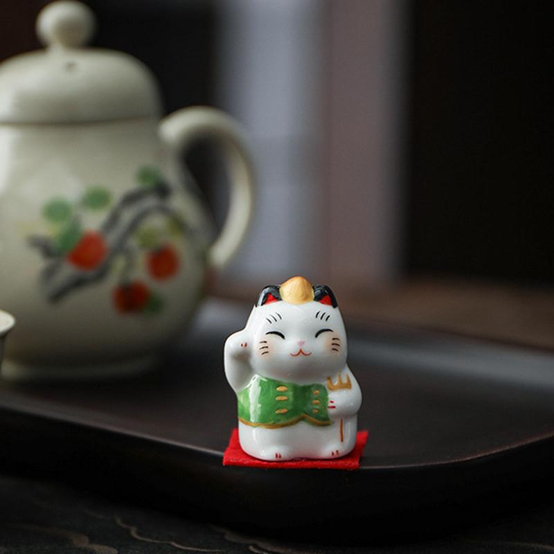 Zestaw 7 sztuk figurek szczęśliwego kota Mały Maneki Neko ozdoba Biurko Kot szczęścia Dekoracja Feng Shui Figurka