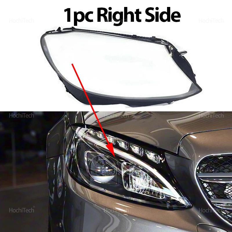 

1 Pair Car Headlight Cover for Mercedes-Benz C Class W205 Pre-facelift 2015-2018 Car Accessories Clear Lampshade Auto Shell