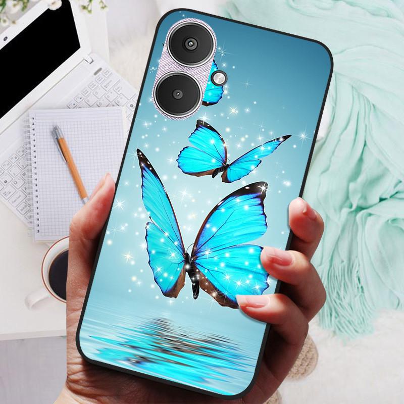 For Xiaomi Redmi 13C 5G Case Black Silicone Bumper Wolf Lions Soft TPU Covers for Xiaomi Redmi 13C 5G Funda Coque Protective