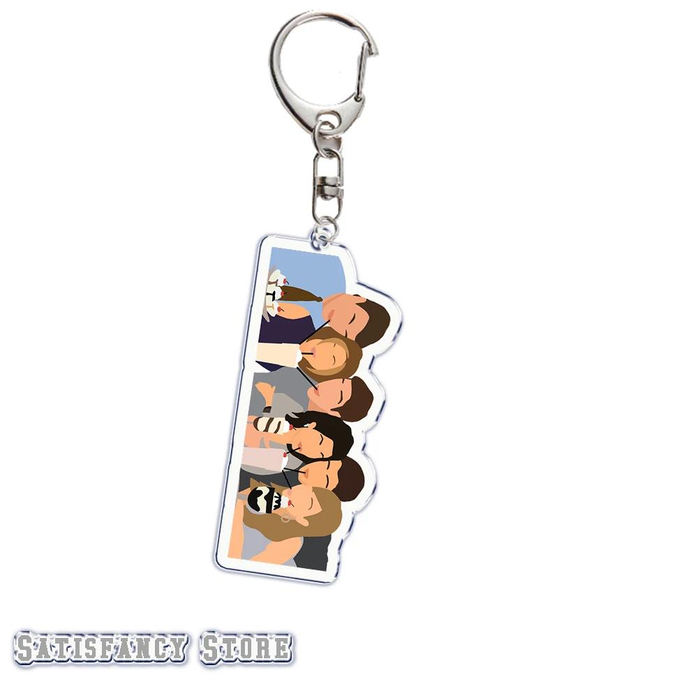 Classics TV Friends Keychain KeyRing Key Chains Chaveiro Cute Cartoon Fashion Friends for Bag Pendant Aaccessories Gift