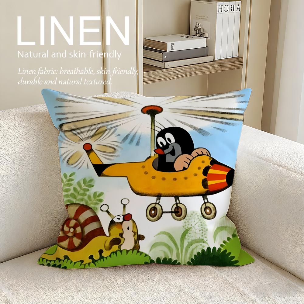 

Kids The Little Mole Cushion Cover Pillowcase Set Pcs x x Breathable Washable Sofa Cushion Cover 30X30cm