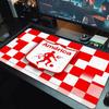 Arsenal F Großes Mauspad Große Gaming-Tischunterlage Rutschfest für Laptop Tablet Großes Mauspad XXL Matte Mini-PC-Spielmatte Mit verriegeltem Rand