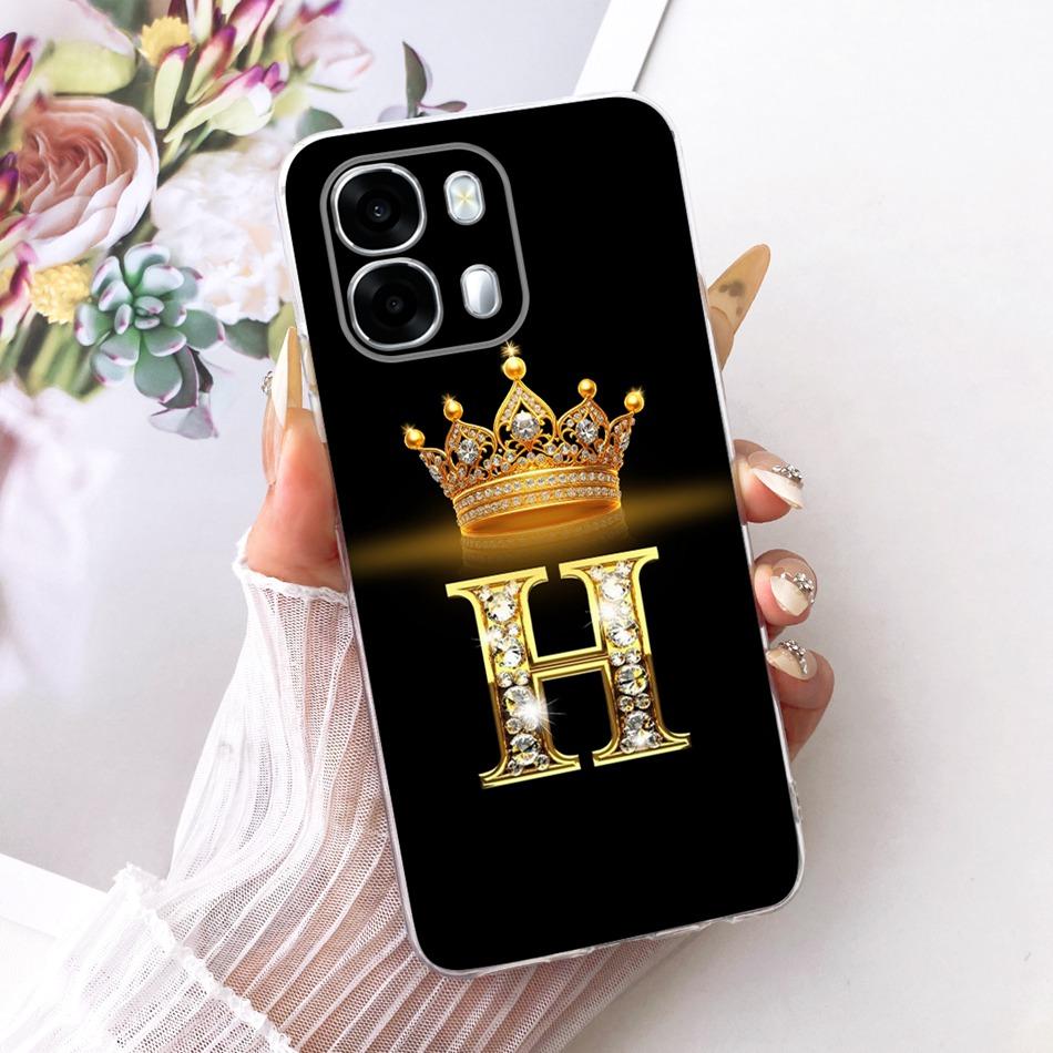 For OPPO A6s CPH2789 2026 Fashion Crown Letter Phone Case For Oppo A6S 5G Soft Silicone TPU Cases