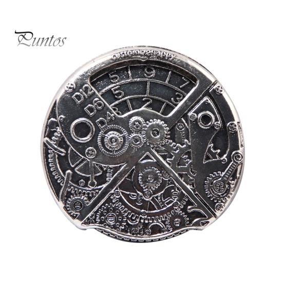 

Роторная цифровая шестеренка монета кубик обучающие игральные кости игрушка-фиджет портативная винтажная панк-игрушка из сплава реквизит для взрослых подростков детей подарок на день рождения C