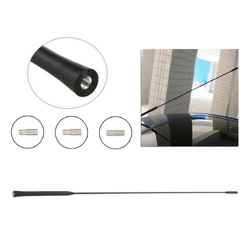 Car Roof MastWhip Stereo Radio FM/AM Signal Aerial Amplified Antenna with Screw