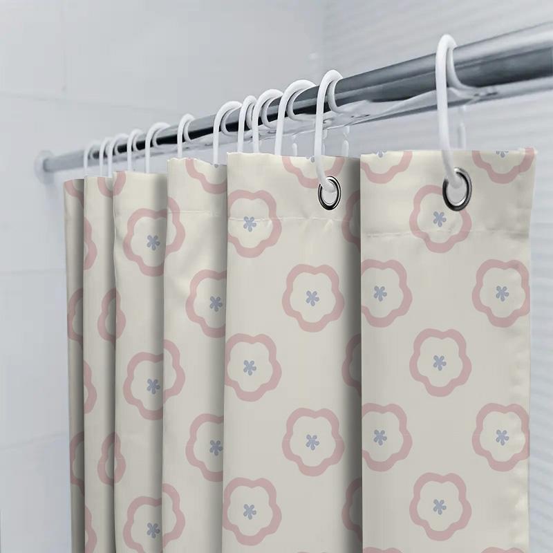 Shower Curtain Floral Vintage Botanical Farmhouse Bathroom Decor Waterproof Fabric Washable Liner Set