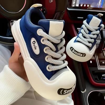 2025 Women's Vulcanized Shoes New Luxury Designer Lace Up Platform Sports Shoes Outdoor Comfortable Casual Shoes Women's Shoes
