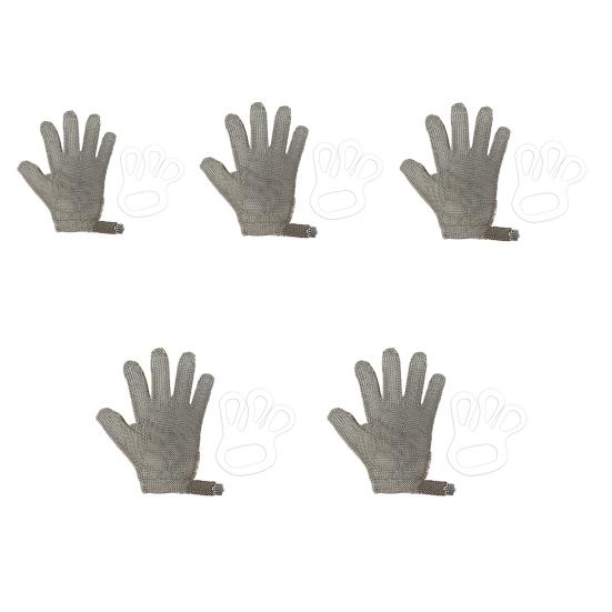 1Pc Cut Resistant Gloves A9 Protection Level Stainless Steel Safety Anti Cutting Gloves Adjustable Wrist Strap Gloves for Butcher Fishing Oyster