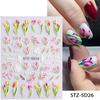 Snøklokke Nail Sticker Spring Flower Campanula 5D Preget Glider White Flora