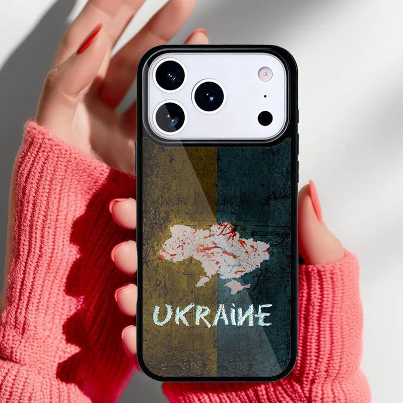 U=kraine Tryzub Flag Soft Phone Case for iPhone 17 Air 16e 15 14 13 Pro Max Back Cover for 12 11 Pro Coque