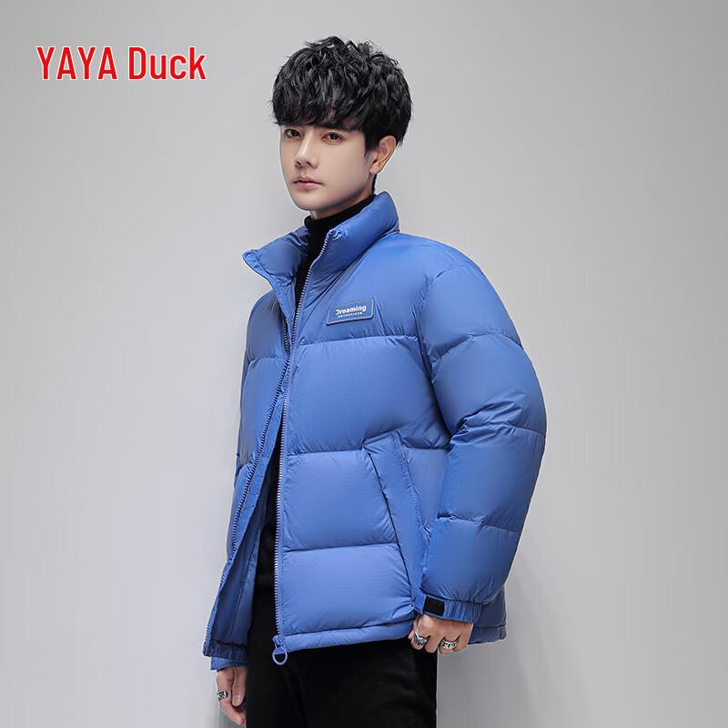 YAYA Unisex Winter Stand Collar Short Duck Down Jacket
