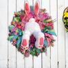 40*50cm Wreaths Garlands Thief Rabbit Wreath Easter Decoration Easter Thief Bunny Garland Home Door  Flowers Wreath
