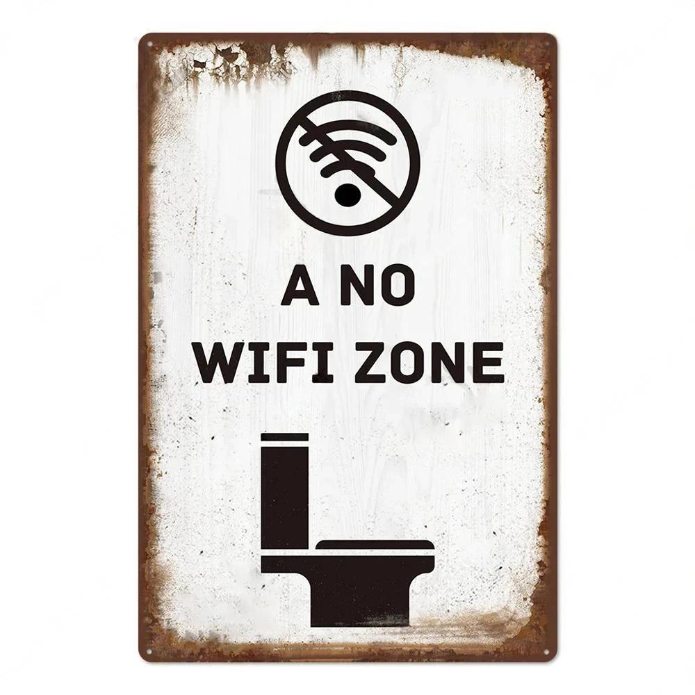 Vintage Tin Sign Bathroom Poster Decoration Bathroom Vintage Metal Plate Wall Art Bathroom Decoration Wall Painting Aesthetics