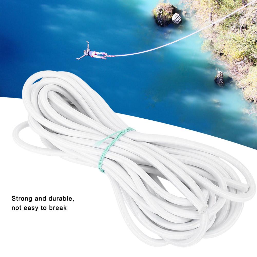 7mm 10m 32.8ft Strong Elasticity Round Elastic Rope Cord Sewing DIY Accessories White