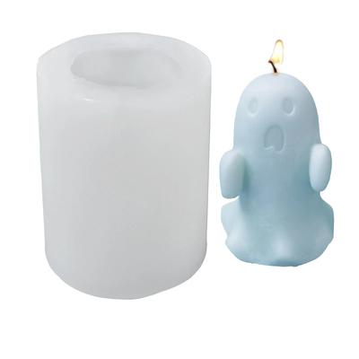 Halloween Ghost Silicone Candle Molds 3D Ghost Doll Aromatherapy Plaster Soap Resin Crafts Casting Mold Halloween Gift Making