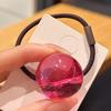 2Pcs Women Hair Ropes Transparent Jelly Ball Design High Elasticity Hair Ties No