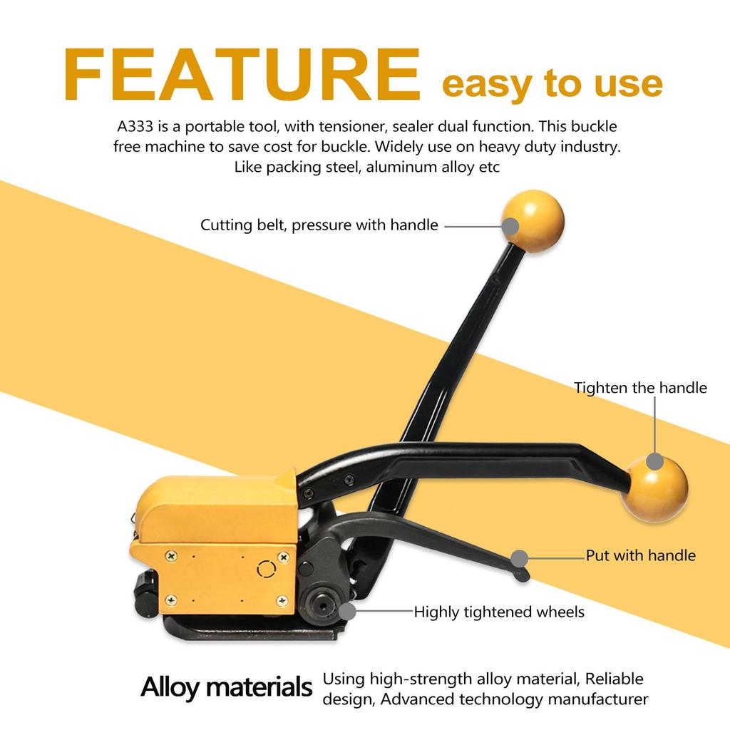 ZONESUN A333 Manual Steel Strapping Machine Strip Packing Machine 1/2" to 3/4"