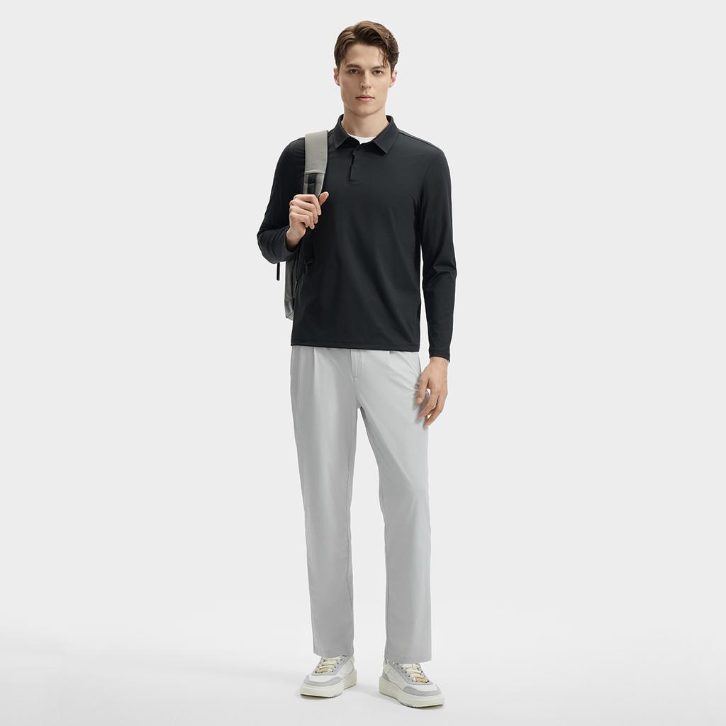 New FILA Polo Shirt Men's Jet Black F11M432203FBK