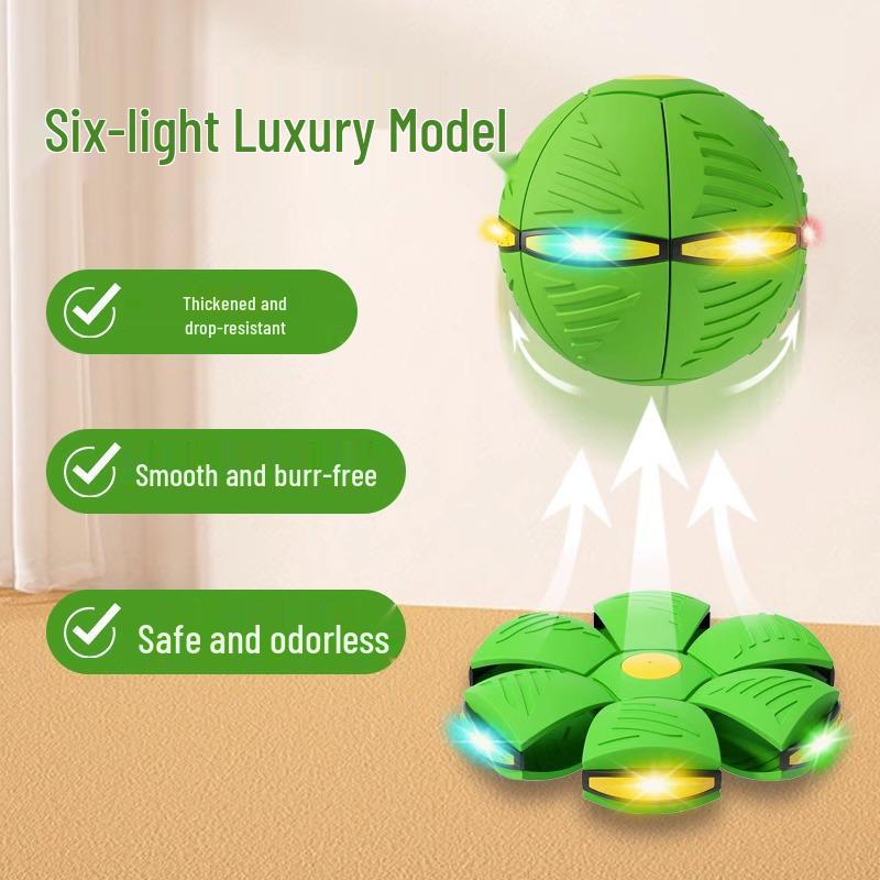 Self-Entertainment Elastic Dog Toy: Magic Flying Saucer, Deformable Foot-Stomping Ball, Educational Outdoor Sports Toy.