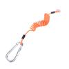 6FT Breakaway Trailer Cable Stainless Steel Spring Towing Coiled Safety Wire with Ground Clip for RV Trailer Boat