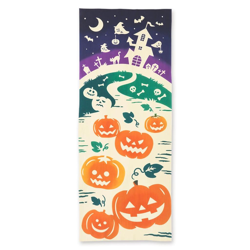 Miyamoto Towel Kenema Hand Happy Made In 35 X 50227 Towel, Halloween, Japan, Beige, Approx. 90cm,