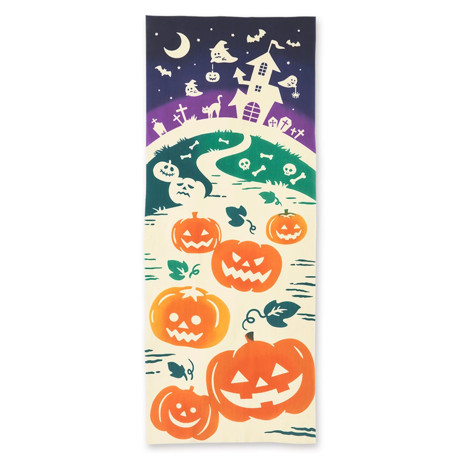 

Miyamoto Towel Kenema Hand Happy Made in 35 x 50227 Towel, Halloween, Japan, Beige, Approx. 90cm, бежевый