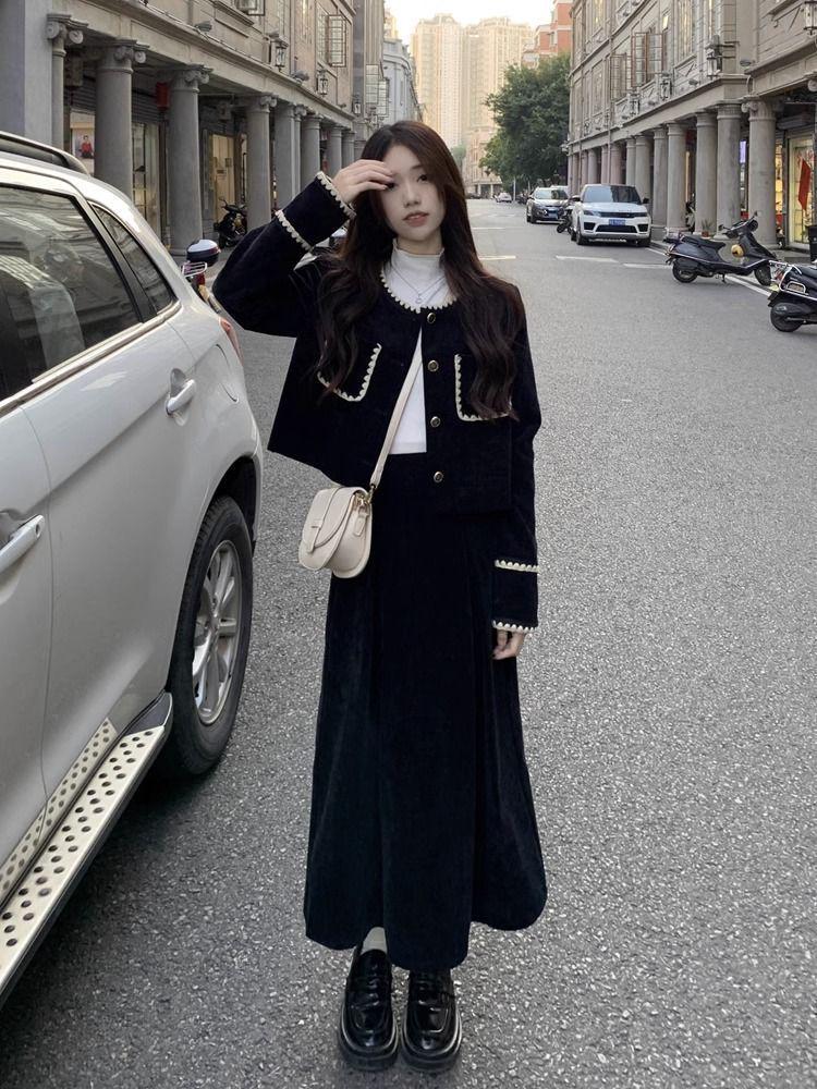 Petite Fragrant Style Autumn/Winter Dress Set for Women 2025