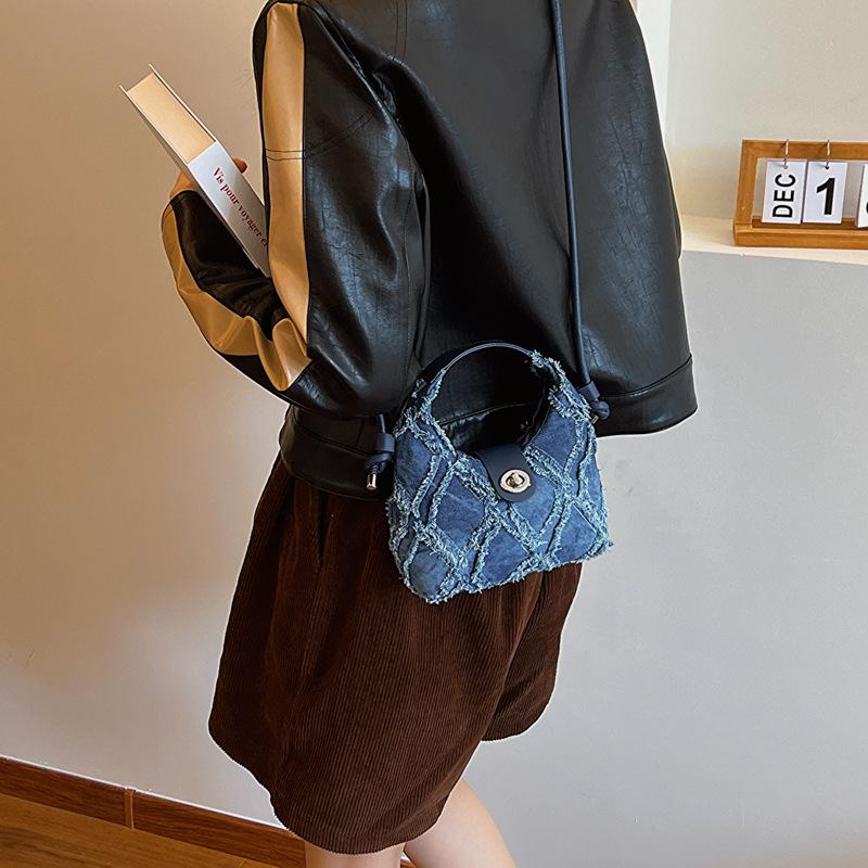 Women's Small Denim Crossbody Bag Fashion Jean Purse Casual Shoulder Handbag Clutch Travel Satchel