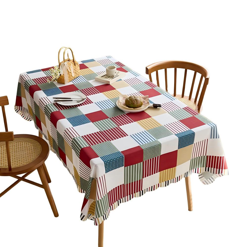 Retro Table Cloth Simple National Waterproof Table Mat Light Luxury High-End Coffee Table Cloth