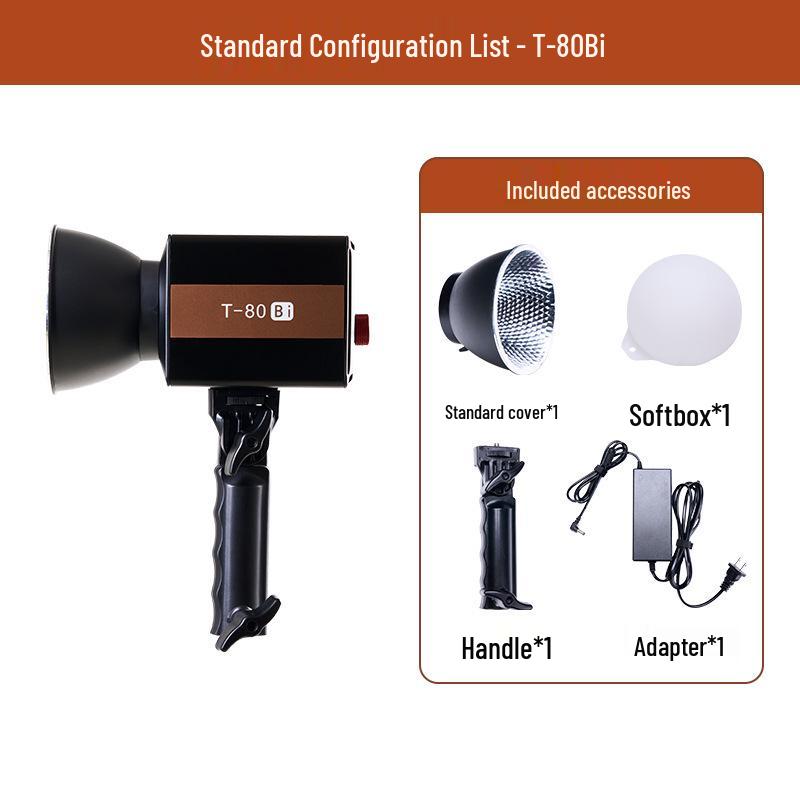 Yingbang 80W Handheld Video Fill Light - Cold/Warm Three-Color Soft Light for Outdoor Shooting, Weddings, and Live Streaming.