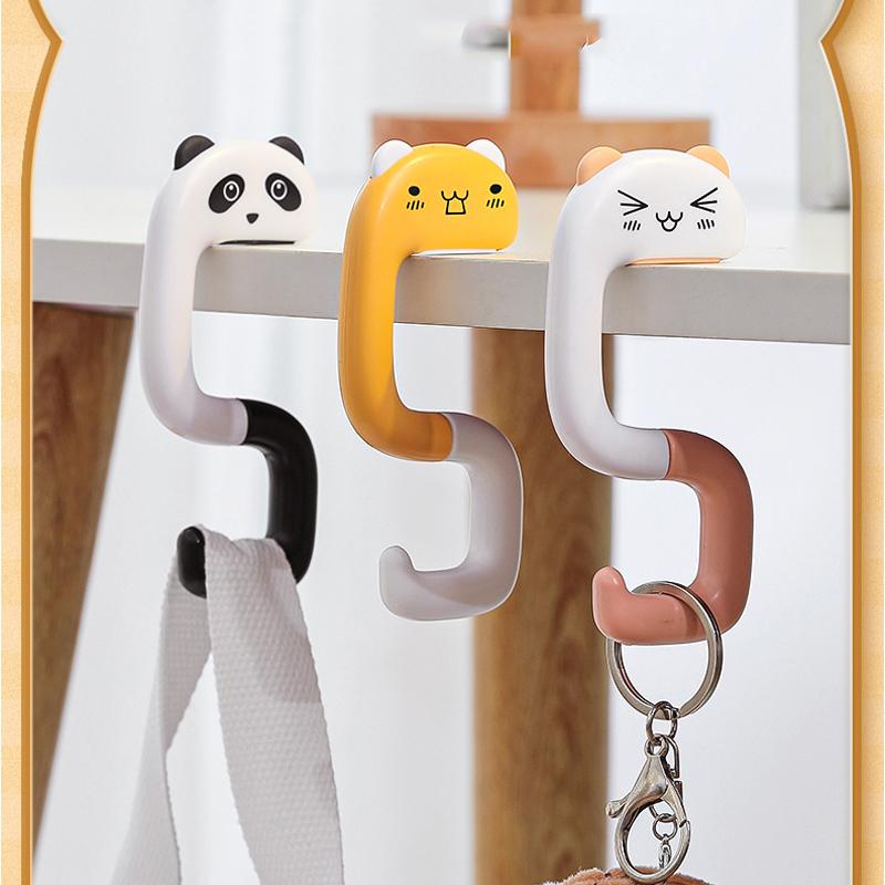 1/2pcs Desktop Bag Hook Portable Table-Side Non-Slip Handbag Purse Hanger Hook for School Office Student Table Desk Backbag Hook