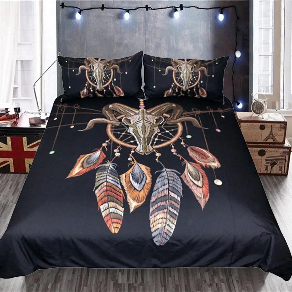 

Comforter Boho S Super Soft 100% High Quality 3D Dream Catcher Bed Set 2/3Pcs King Size Bedding Set Comforter (quilt)-EU Single(135*200cm)3pcs