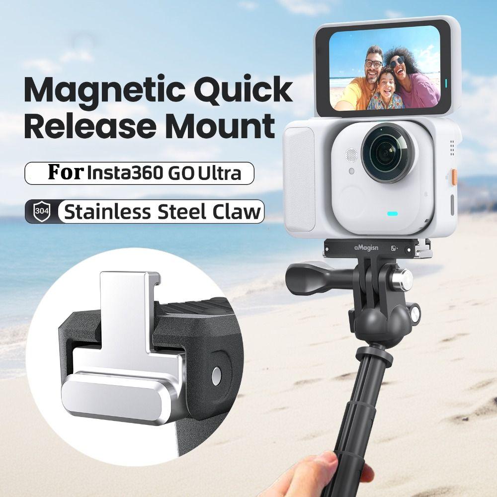 Adaptor de bază cu montare magnetică durabilă pentru accesorii cameră de acțiune Insta360 Go Ultra
