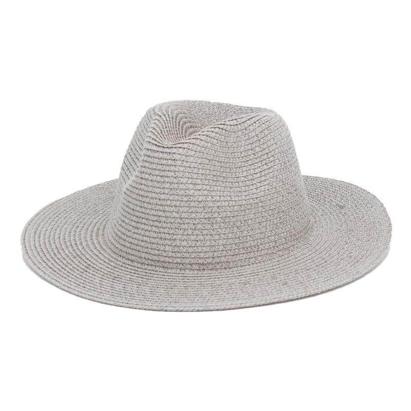25 Colors Outdoor Sun Protection Women Beach Cowboy Hat Spring Summer Shade Solid Color Men Straw Hat Jazz Cap