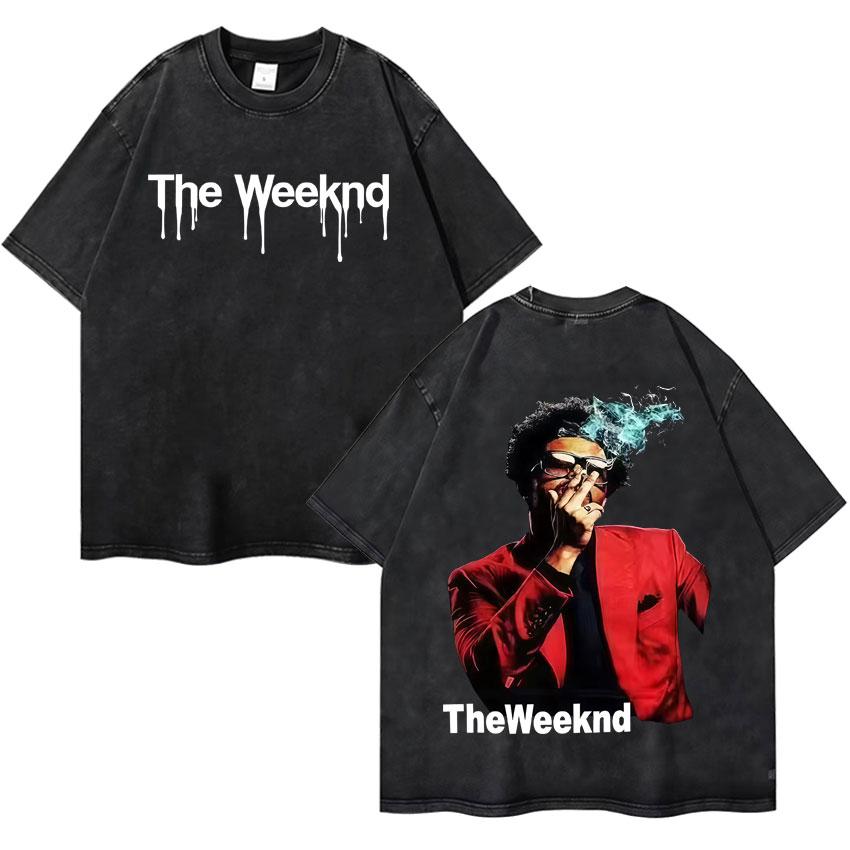 Camiseta Clásica Oversize Lavada Vintage XO de The Weeknd para Hombre y Mujer Camisetas de Manga Corta de Alta Calidad Camisetas Acogedoras para Adolescentes