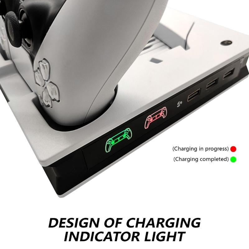Cooling Station with Double Controller Charger Dock With Builts In Cooling Fan And Accessory Storage Space for P5 DE/UHD