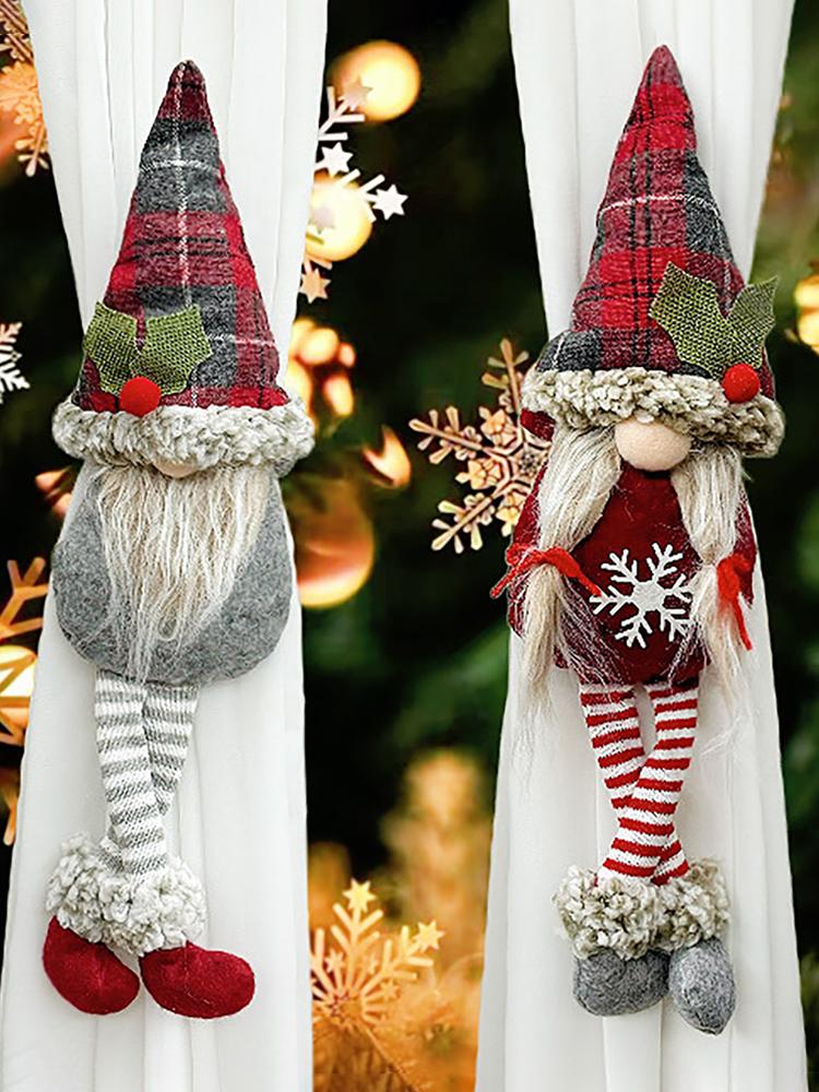 Gnome Dwarf Curtain Tieback Buckles Adorable Xmas Gnome Curtain Clips for Home Decoration